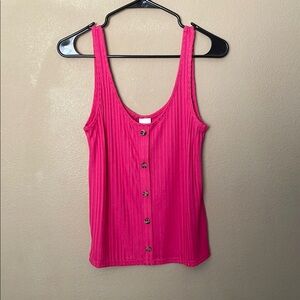 H&M Pink Button-Down Tank Top